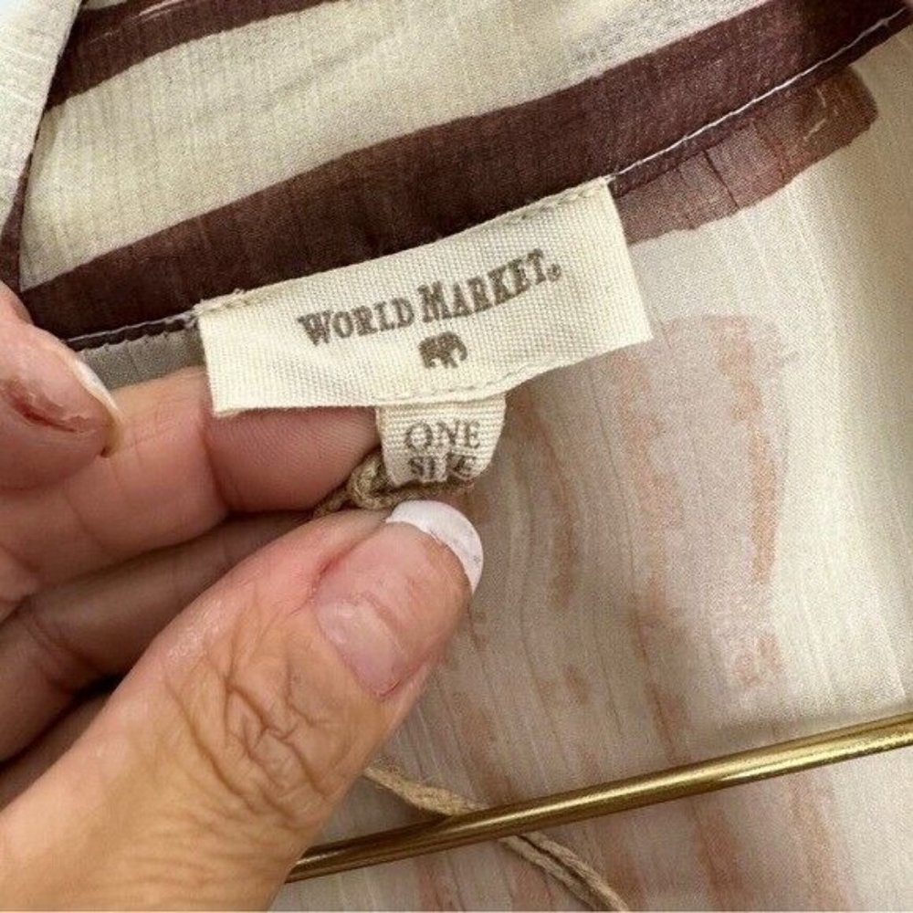 World Market Kimono Cardigan Swim Cover Up One Size - Picture 7 of 12